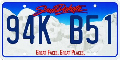 SD license plate 94KB51
