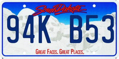 SD license plate 94KB53