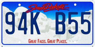 SD license plate 94KB55