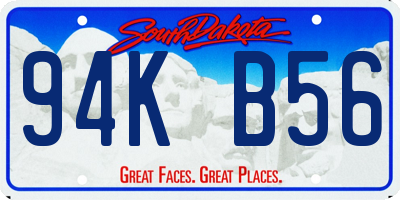 SD license plate 94KB56