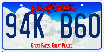 SD license plate 94KB60
