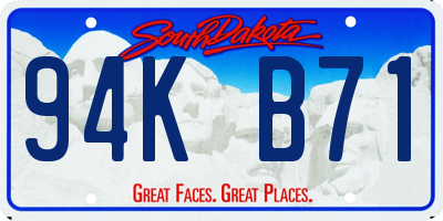 SD license plate 94KB71