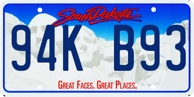 SD license plate 94KB93