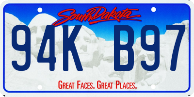 SD license plate 94KB97