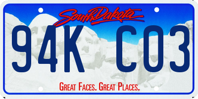 SD license plate 94KC03