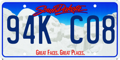 SD license plate 94KC08