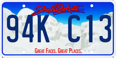 SD license plate 94KC13