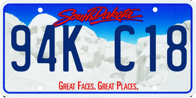 SD license plate 94KC18