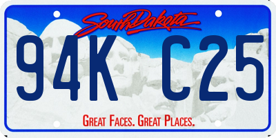 SD license plate 94KC25