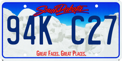 SD license plate 94KC27