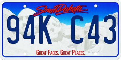 SD license plate 94KC43