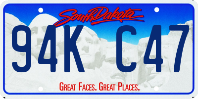 SD license plate 94KC47