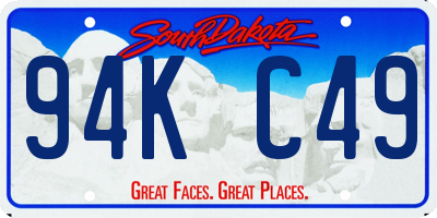 SD license plate 94KC49