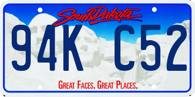 SD license plate 94KC52