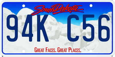 SD license plate 94KC56