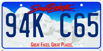 SD license plate 94KC65