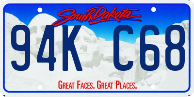 SD license plate 94KC68