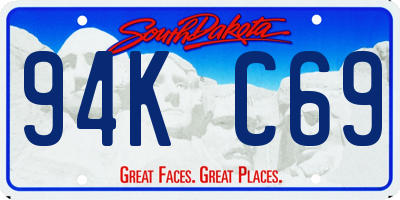 SD license plate 94KC69