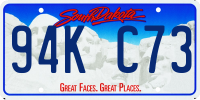 SD license plate 94KC73