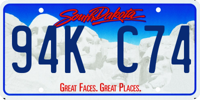 SD license plate 94KC74