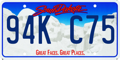SD license plate 94KC75