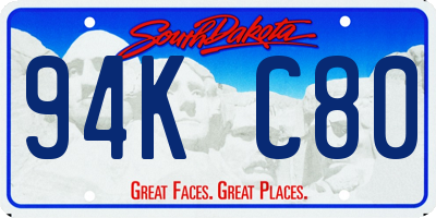 SD license plate 94KC80