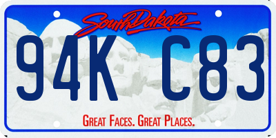 SD license plate 94KC83