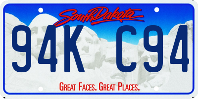 SD license plate 94KC94