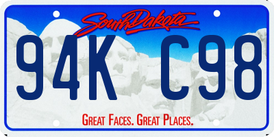 SD license plate 94KC98