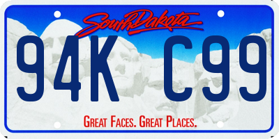 SD license plate 94KC99