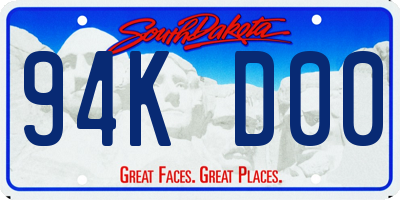 SD license plate 94KD00