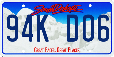 SD license plate 94KD06