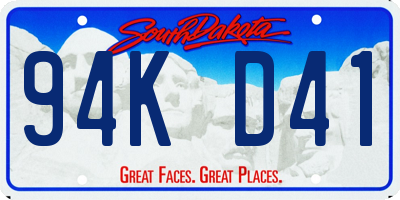 SD license plate 94KD41