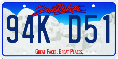 SD license plate 94KD51