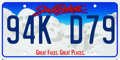 SD license plate 94KD79