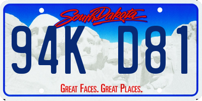SD license plate 94KD81