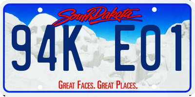 SD license plate 94KE01