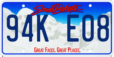 SD license plate 94KE08