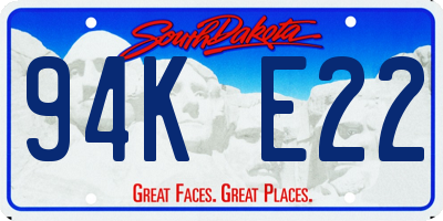 SD license plate 94KE22