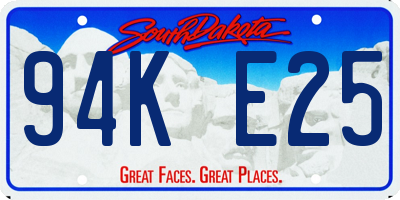 SD license plate 94KE25