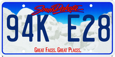 SD license plate 94KE28