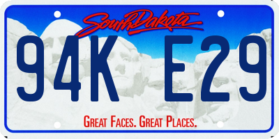 SD license plate 94KE29