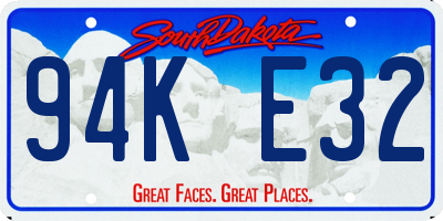 SD license plate 94KE32