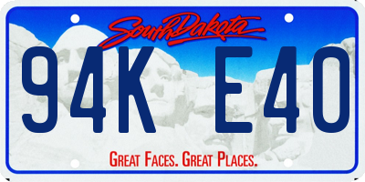 SD license plate 94KE40