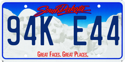 SD license plate 94KE44