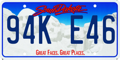 SD license plate 94KE46