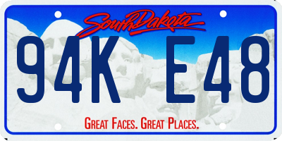 SD license plate 94KE48