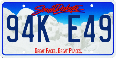 SD license plate 94KE49