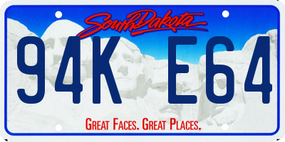 SD license plate 94KE64