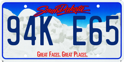 SD license plate 94KE65